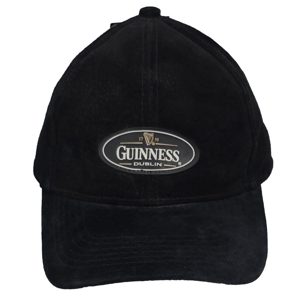 Guinness Beer Hat Dublin Suede Leather Baseball Cap‎ Black Official Merchandise
